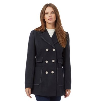 Red Herring Navy double breasted military peacoat